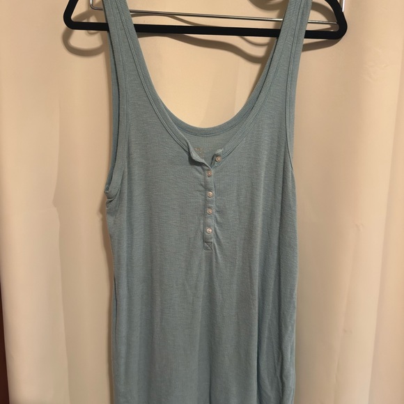aerie Tops - Arteries Very Soft Women's Sleeveless Ribbed Tank Top - Light Blue